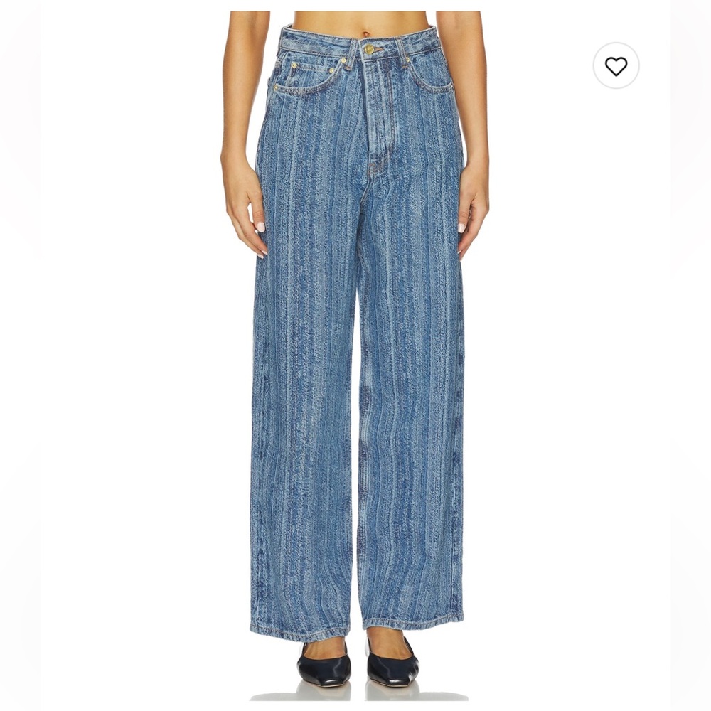 Ganni Blue Wide Leg Jeans